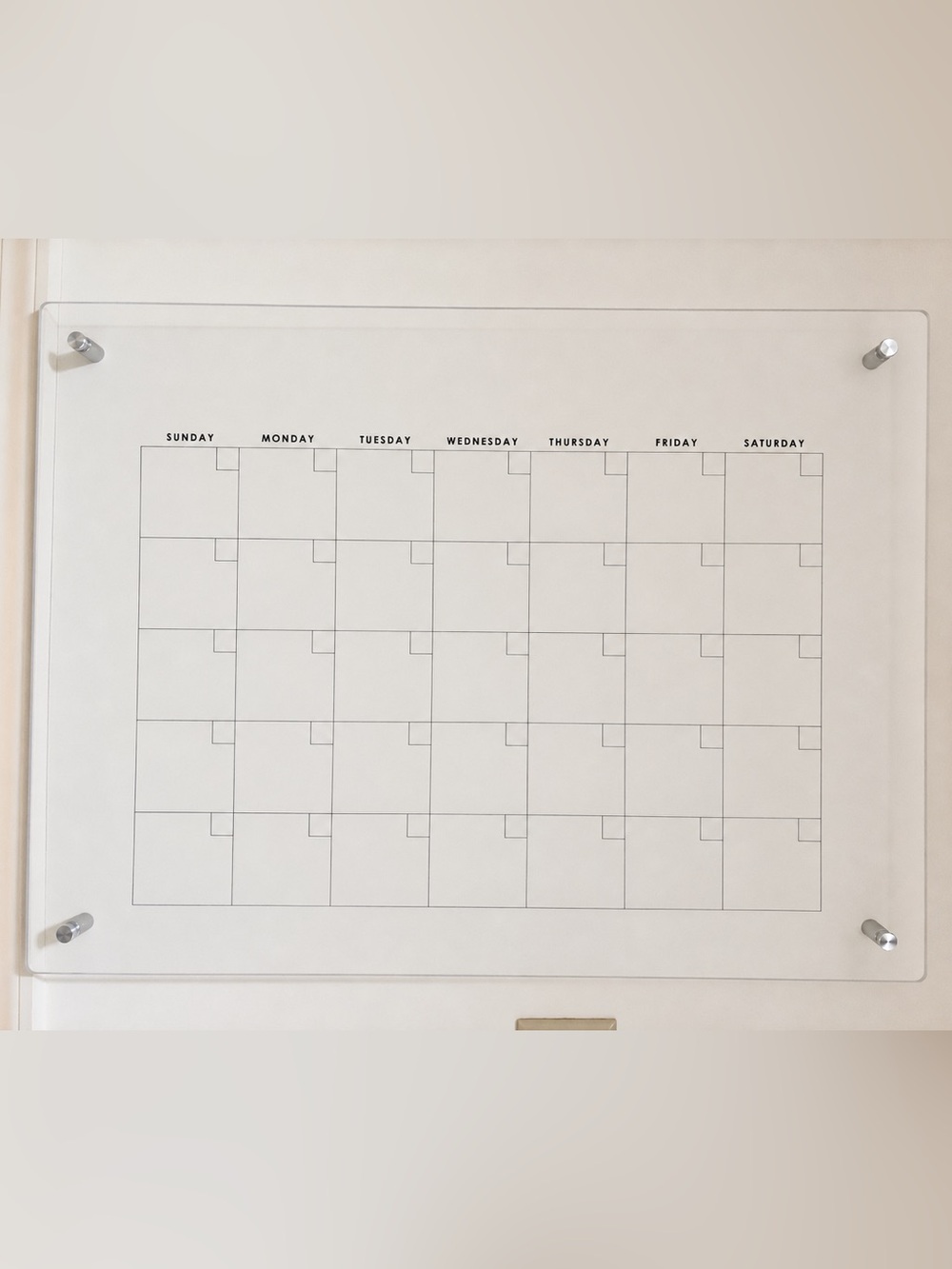 Erin Condren Acrylic Wall Calendar - clear